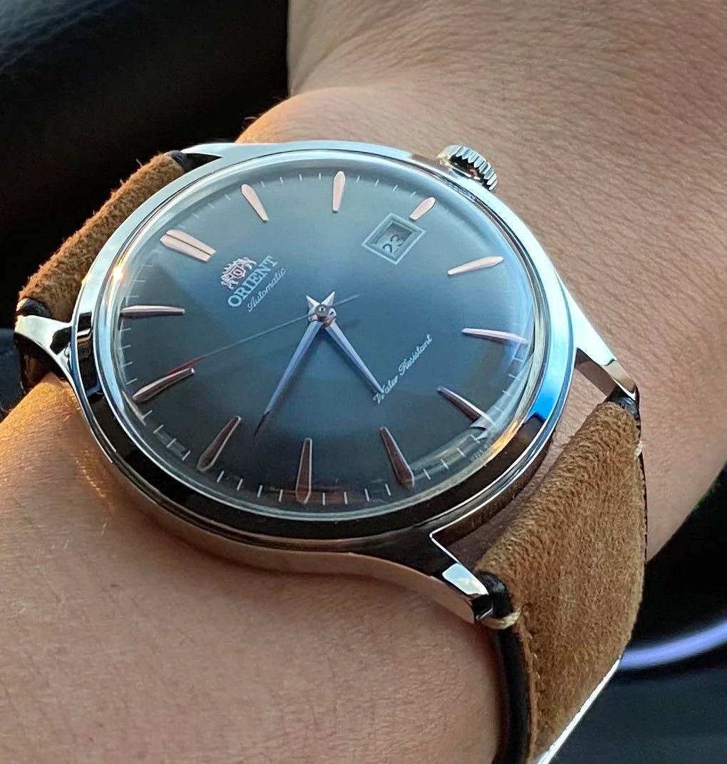 RA-AC0P02L Orient Automático Reloj De Caballero Banda de Cuero