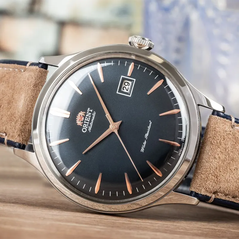 RA-AC0P02L Orient Automático Reloj De Caballero Banda de Cuero