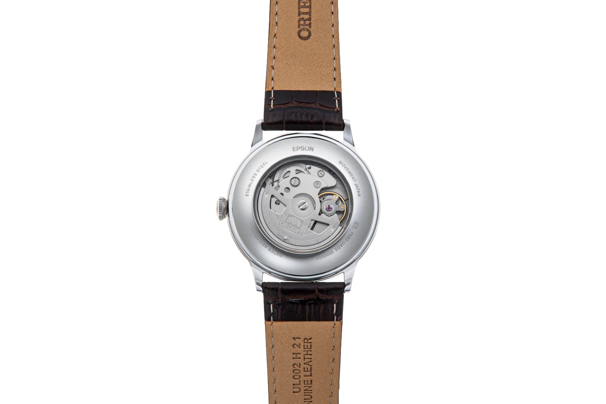 RA-AK0702Y Orient Bambino de caballero pulsera de cuero