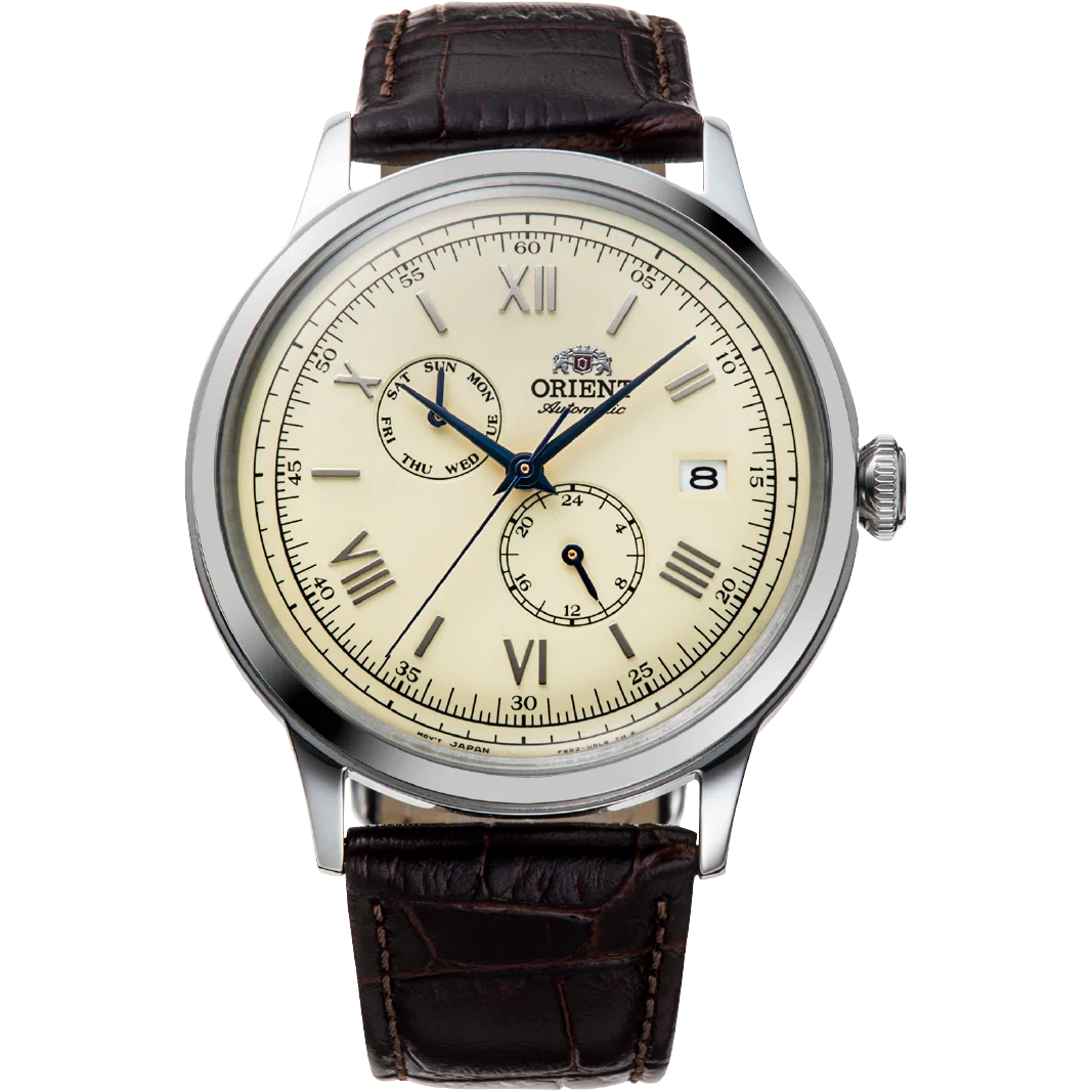 RA-AK0702Y Orient Bambino de caballero pulsera de cuero