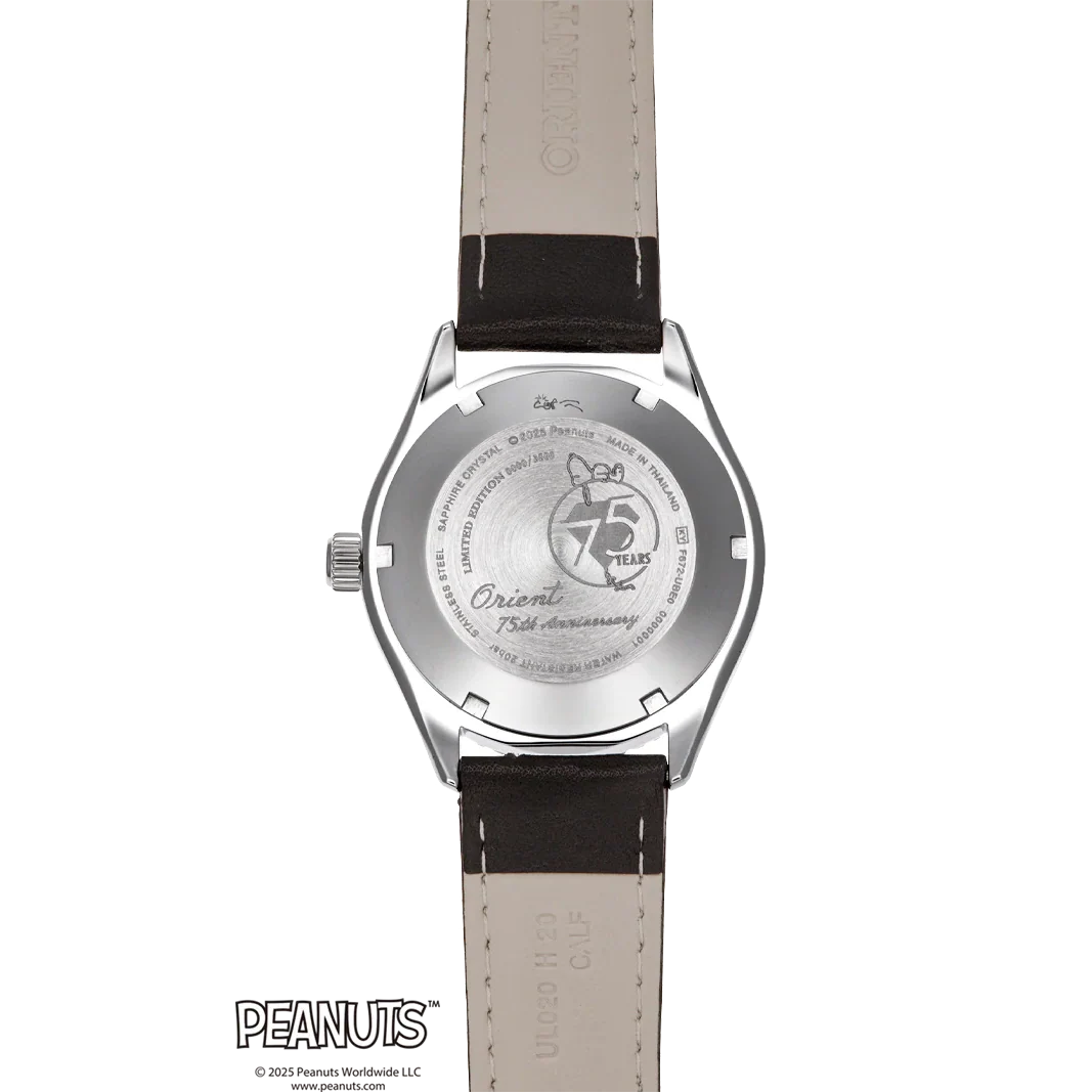 RA-AR0011S Reloj Orient Peanuts 75th Anniversary Corazón Abierto de hombre banda de piel