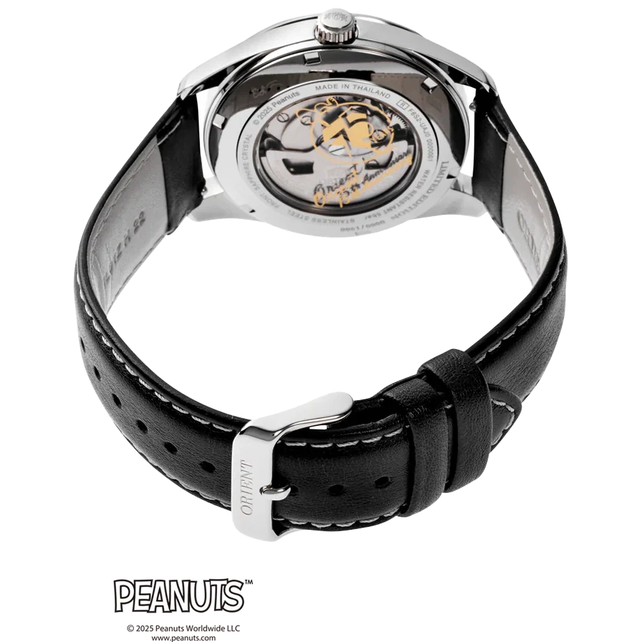 RA-AR0011S Reloj Orient Peanuts 75th Anniversary Corazón Abierto de hombre banda de piel