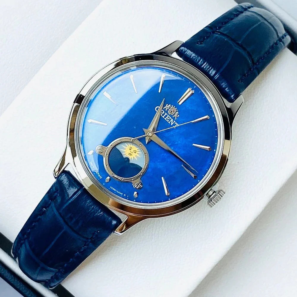 RA-KB0004A Reloj Orient Sun and Moon de mujer pulsera de piel