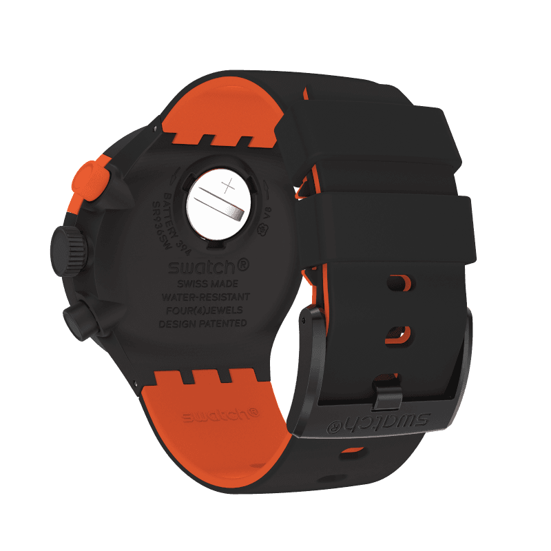 SB02B402 Swatch Checkpont Red Big Bold de hombre pulsera de caucho