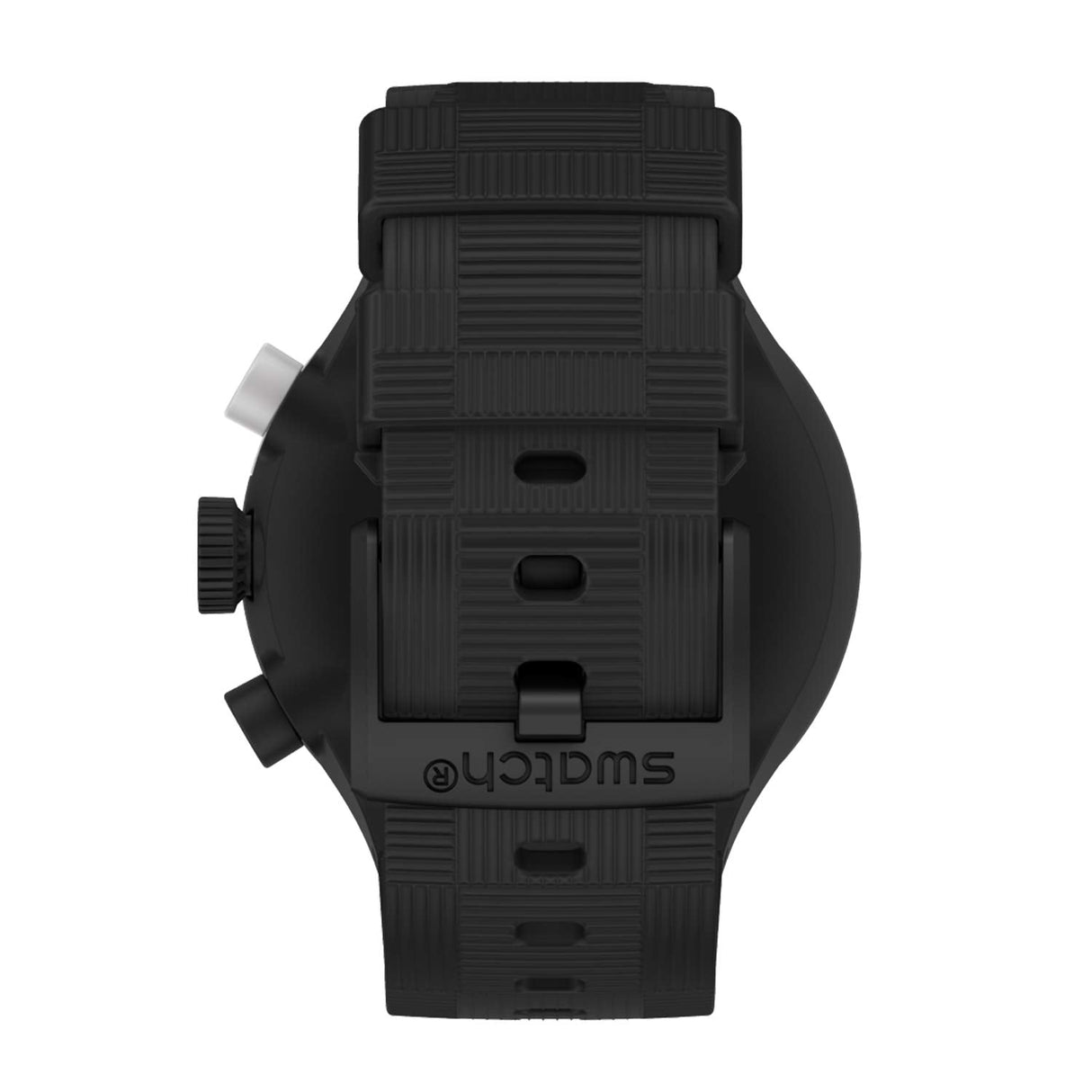 SB02B404 Reloj Swatch Chequered Silver de hombre correa de silicona 47 mm