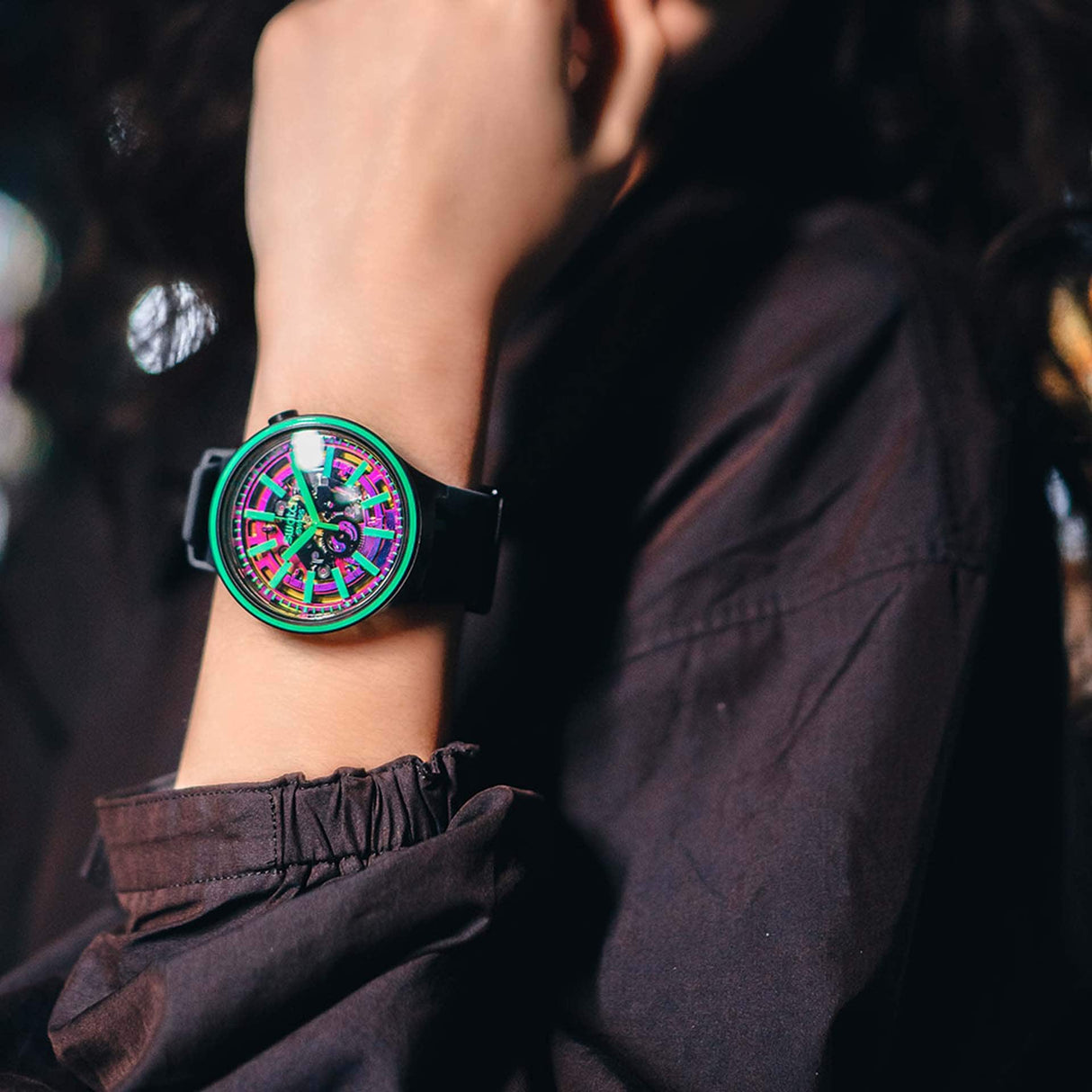 SO27B113 Swatch Pink Taste Big Bold unisex pulsera de resina