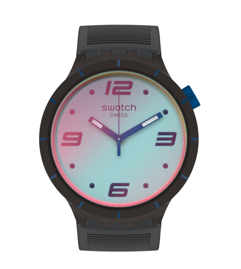 SO27B121 Swatch Futuristic Grey Big Bold de hombre pulsera de resina