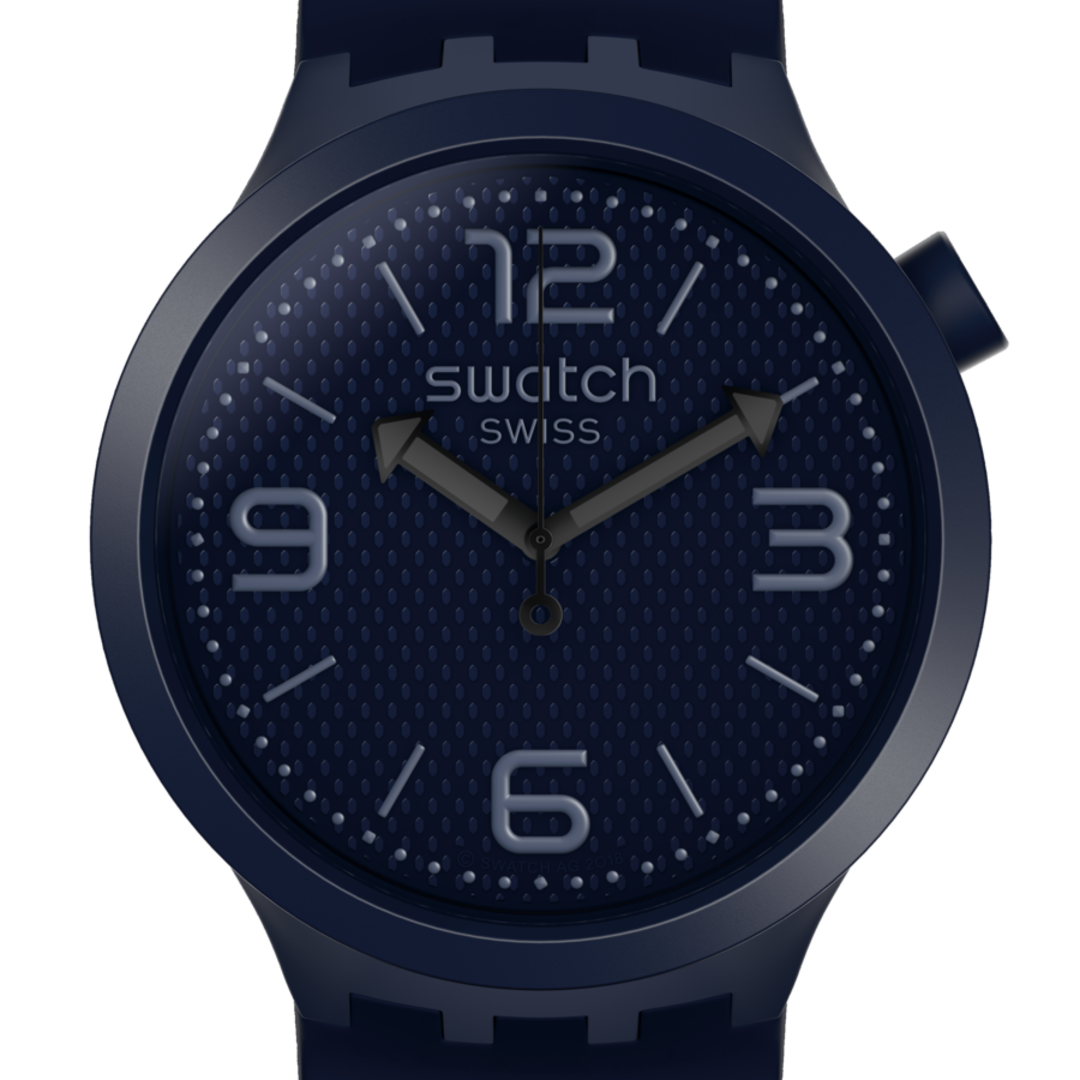 SO27N100 Reloj Swatch BBNavy unisex correa de silicona 41 mm