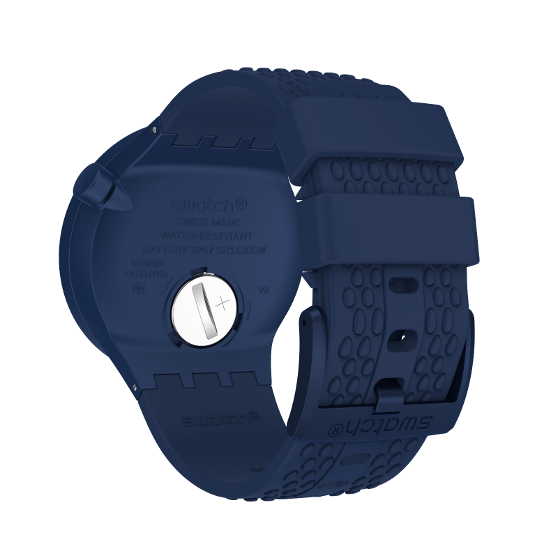 SO27N100 Reloj Swatch BBNavy unisex correa de silicona 41 mm