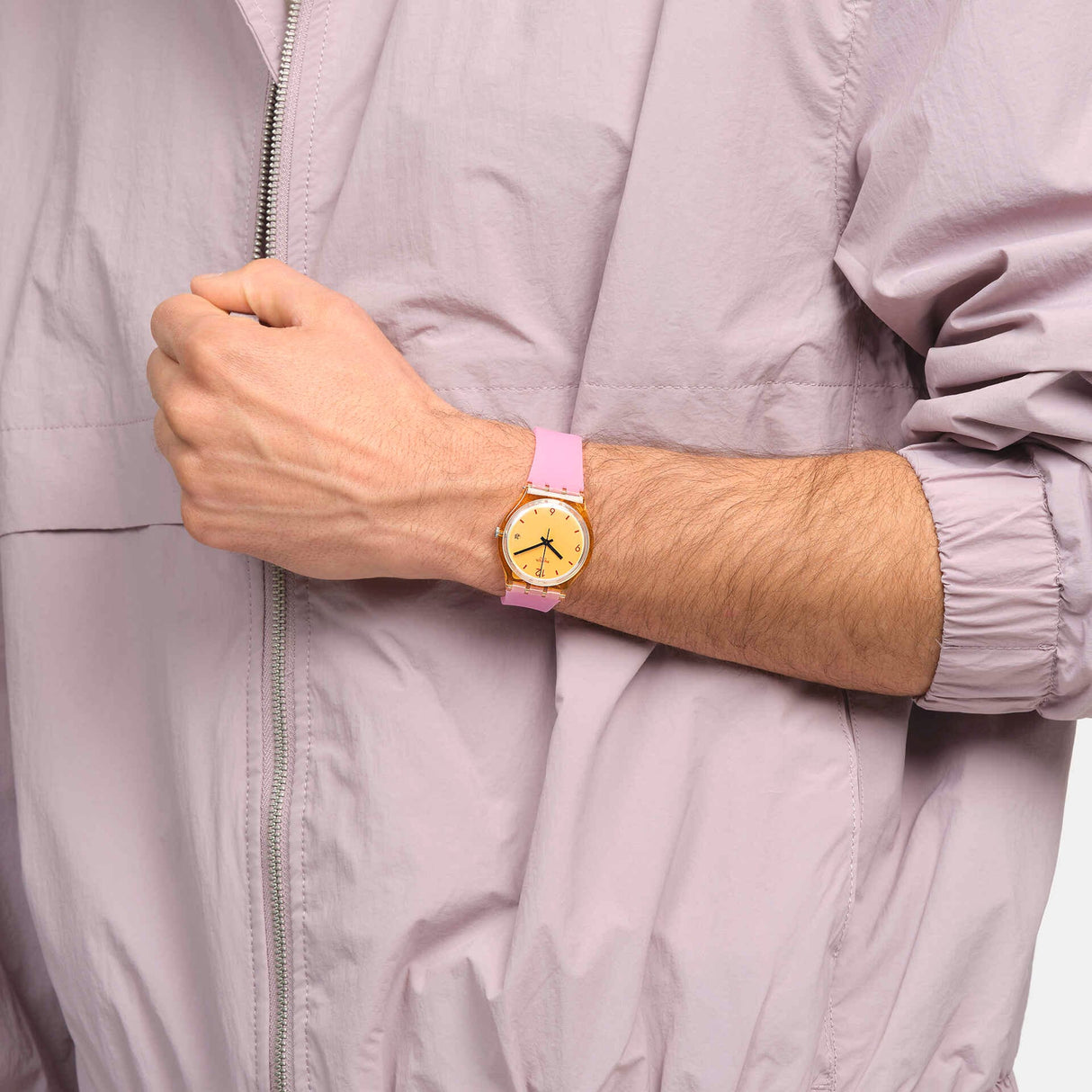 SO28P105 Reloj Swatch Electrifying Summer unisex banda de silicona