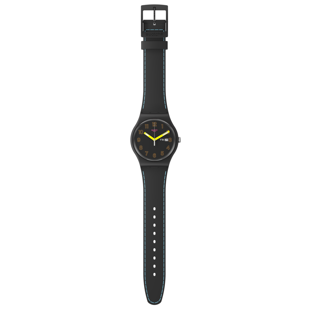 SO29B707 Reloj Swatch Dark Glow de hombre pulsera de silicona