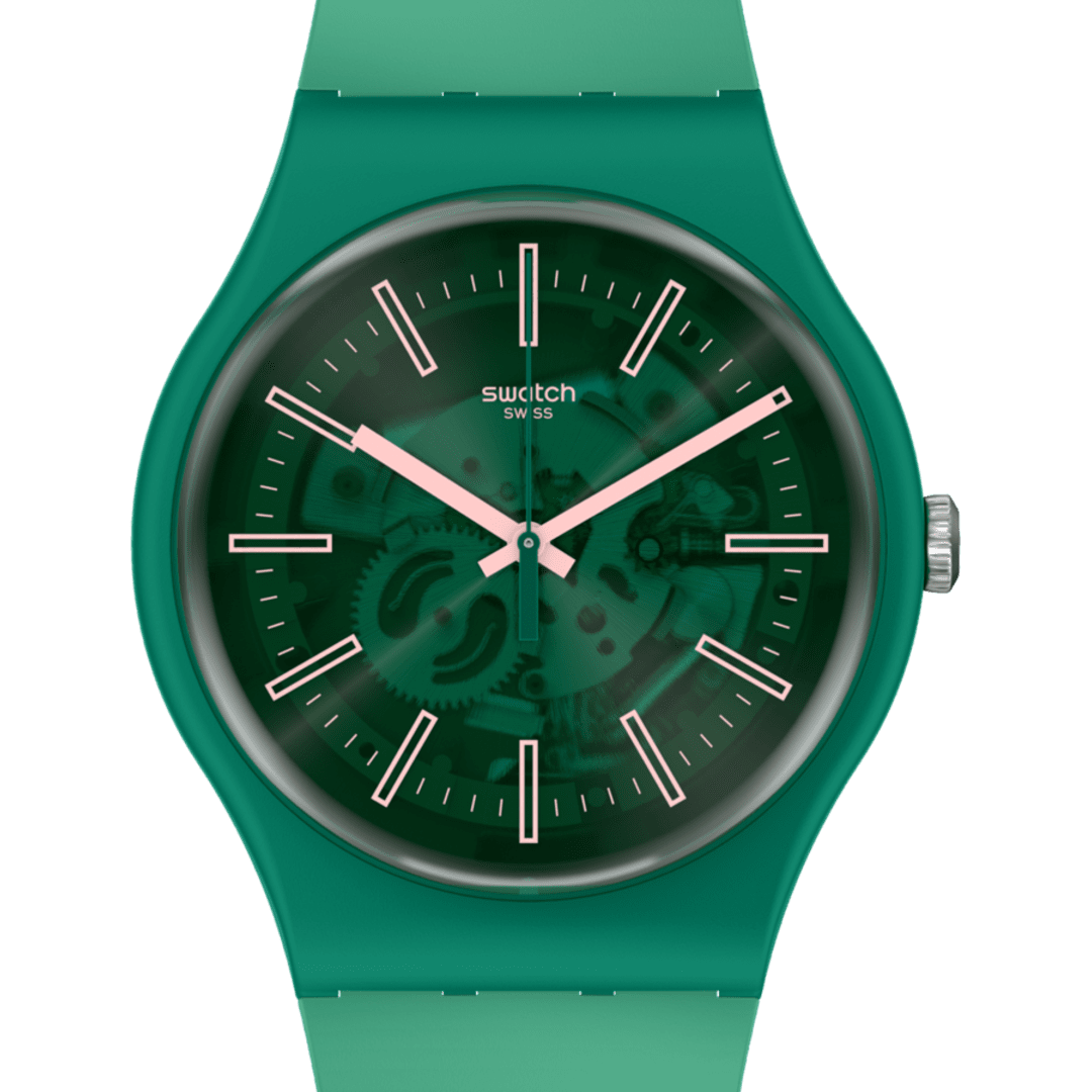 SO29G100 Reloj Swatch Sunbrush Grass de dama pulsera de resina