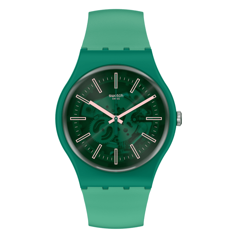 SO29G100 Reloj Swatch Sunbrush Grass de dama pulsera de resina