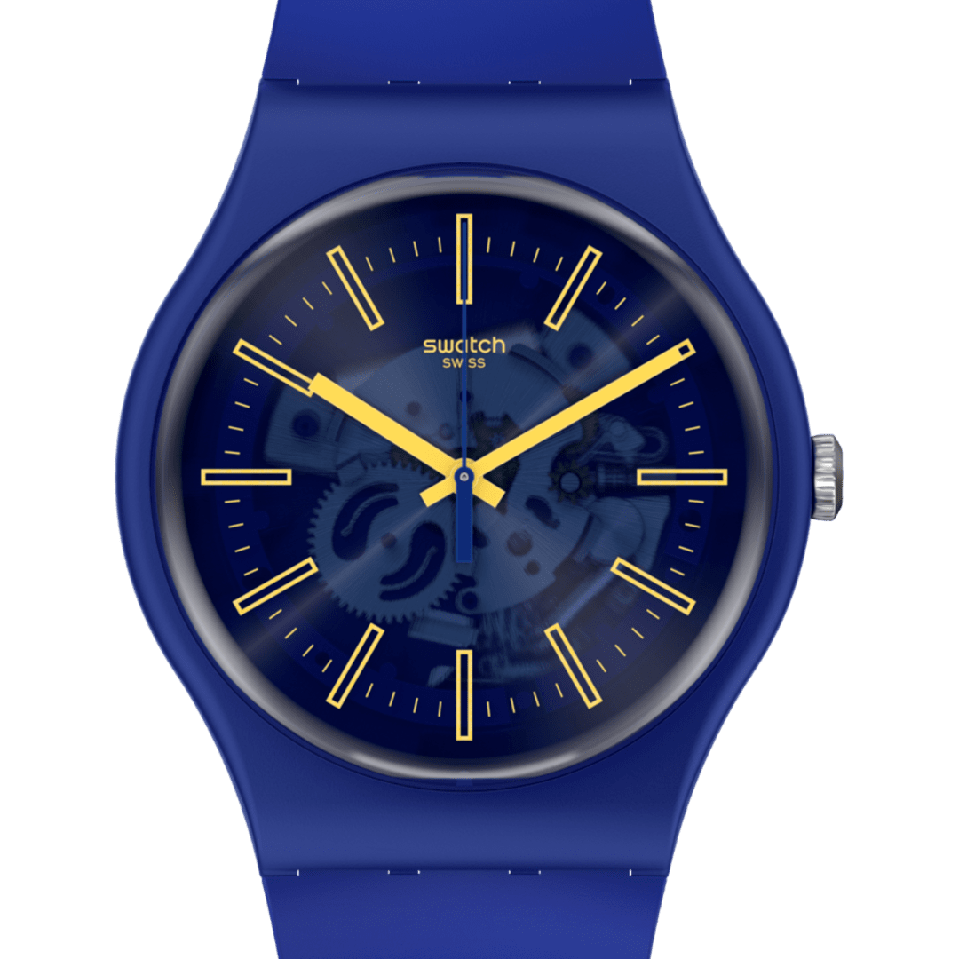 SO29N101 Reloj Swatch Sunbrush Sky unisex pulsera de caucho