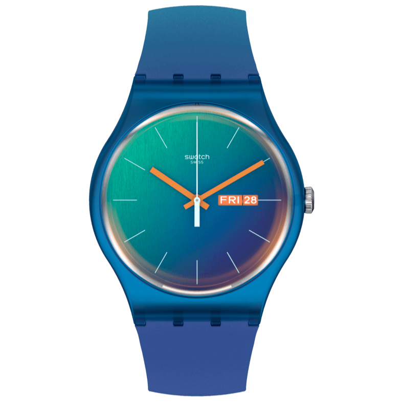SO29N708 Reloj Swatch Fade To Teal unisex correa de caucho