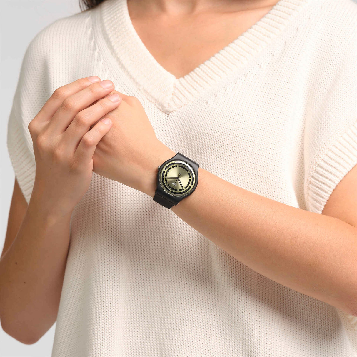 SO32B117 Reloj Swatch Leafy Line unisex correa de resina