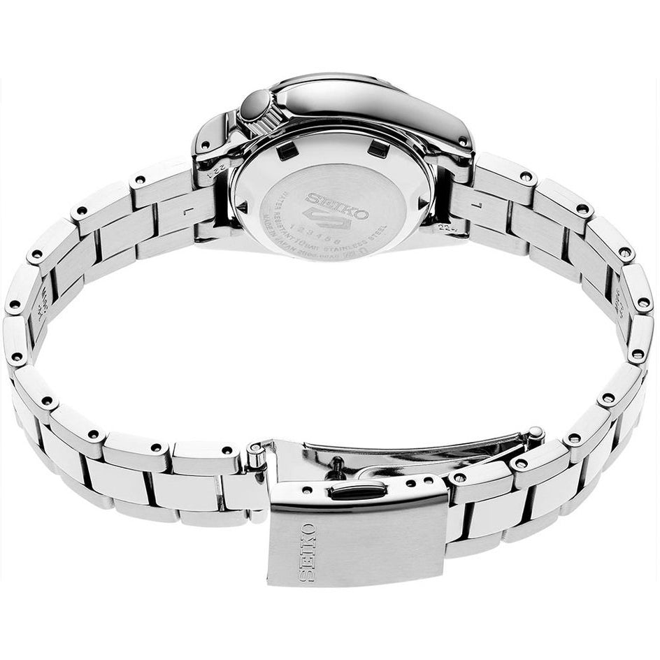 SRE003K1 Reloj Seiko 5 Sports de dama pulsera de metal 28 mm