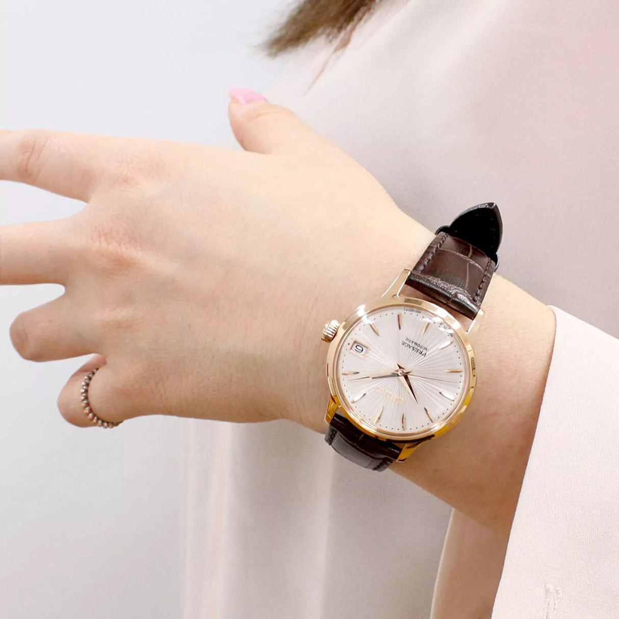 SRP852J1 Reloj Seiko Presage de dama pulsera de cuero