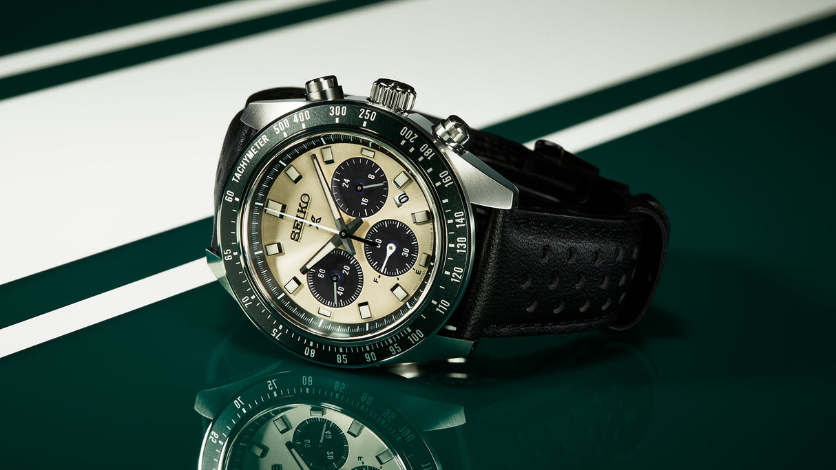 SSC943P1 Reloj Seiko Prospex Speedtimer de hombre pulsera de cuero 41 mm