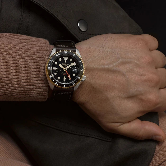 SSK036K1 Seiko Serie 5 reloj para caballero pulsera de piel