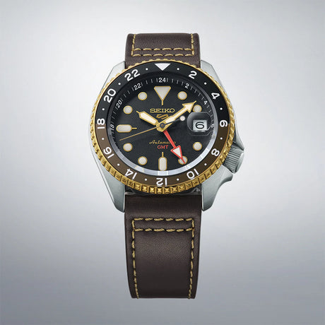 SSK036K1 Seiko Serie 5 reloj para caballero pulsera de piel