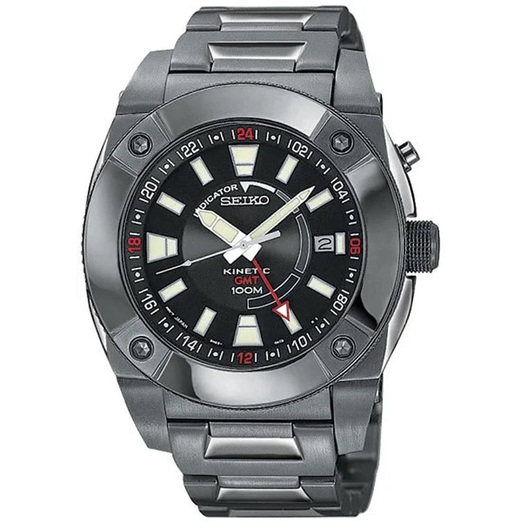SUN007 Reloj Seiko Kinetic de hombre pulsera de metal