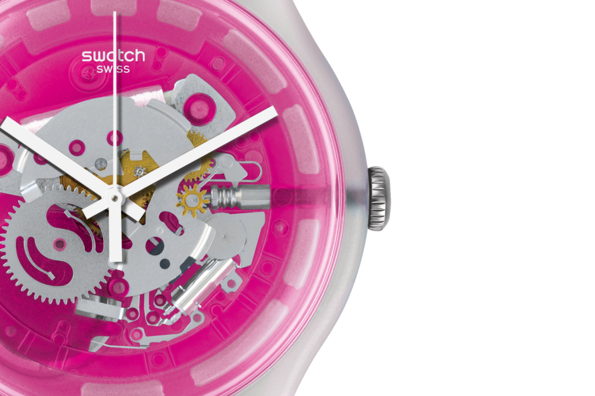 SUOK130 Swatch PinkMazing de dama pulsera de resina