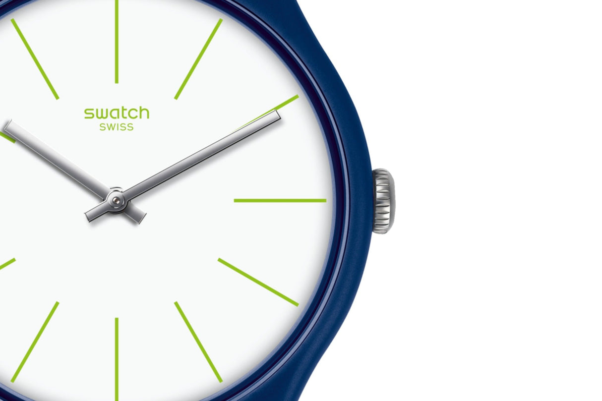 SUON127 Reloj Swatch Bluesounds unisex correa de caucho 41 mm