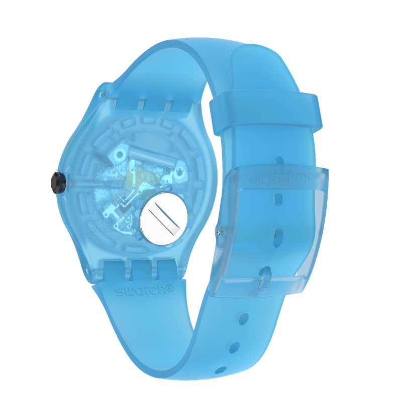 SUOS112 Swatch Ocean blur de dama correa de resina