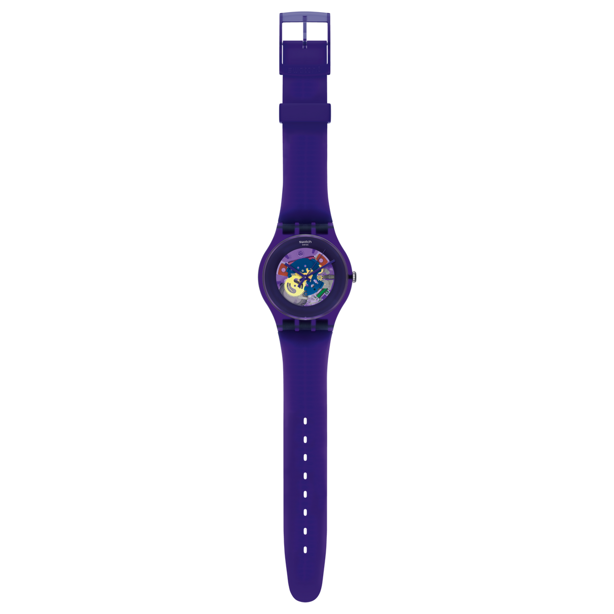 SUOV100 Swatch Purple Lacquered unisex pulsera de caucho