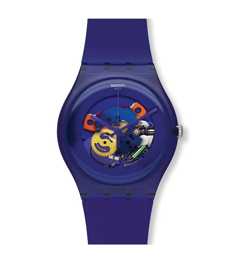 SUOV100 Swatch Purple Lacquered unisex pulsera de caucho
