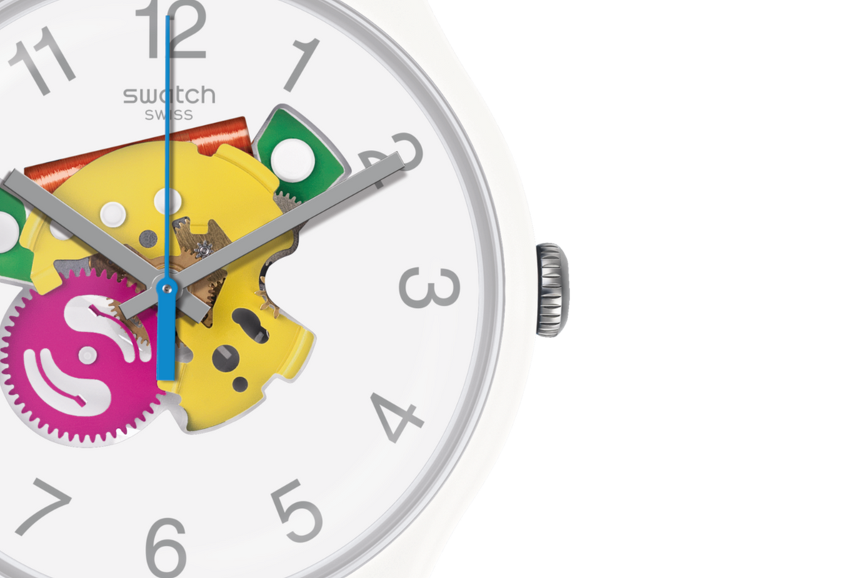 SUOW148 Reloj Swatch Candinette de hombre pulsera de caucho 41 mm