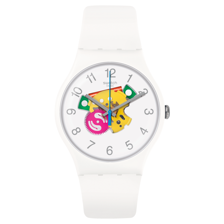 SUOW148 Reloj Swatch Candinette de hombre pulsera de caucho 41 mm