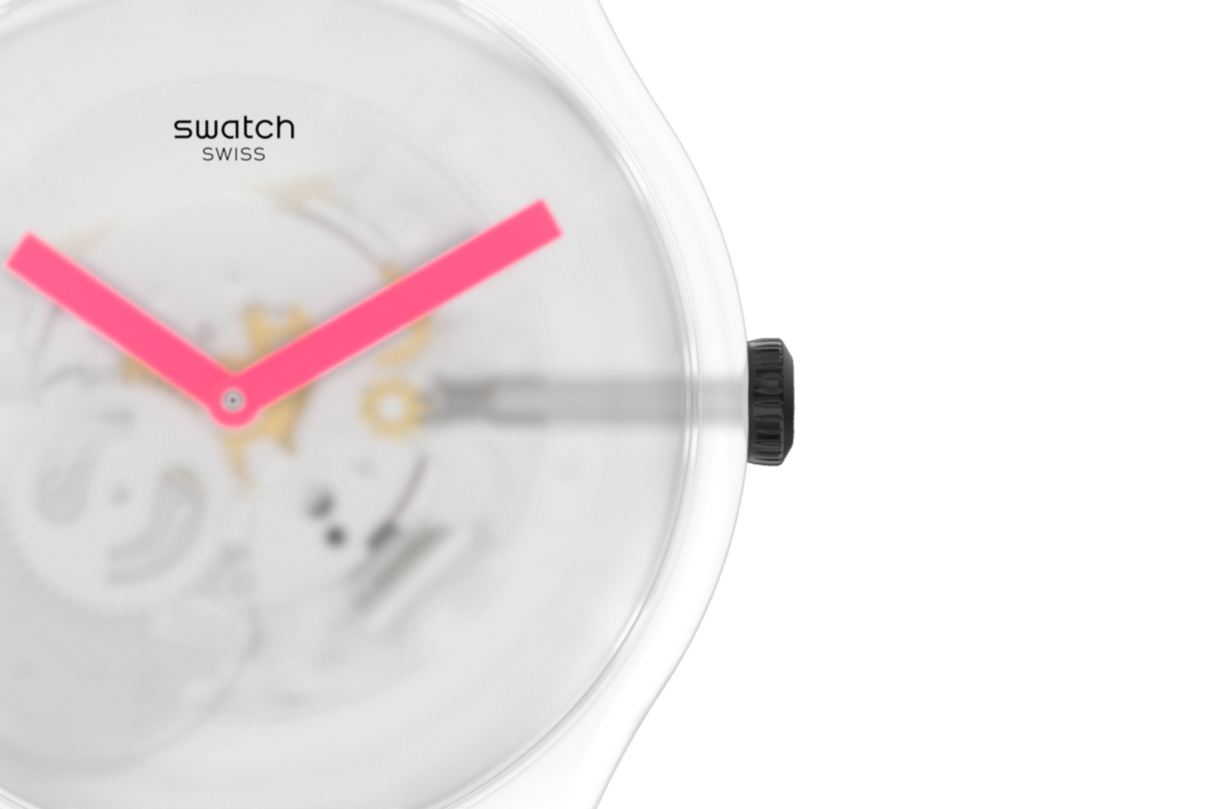 SUOW172 Swatch Snow Blur de dama pulsera de caucho
