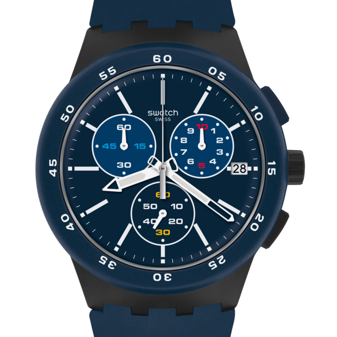 SUSB417 Swatch Blue Steward de hombre pulsera de resina
