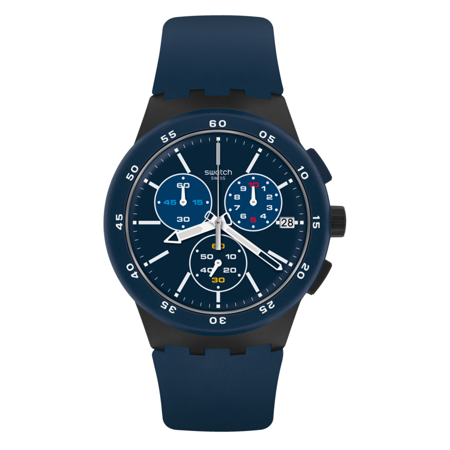SUSB417 Swatch Blue Steward de hombre pulsera de resina