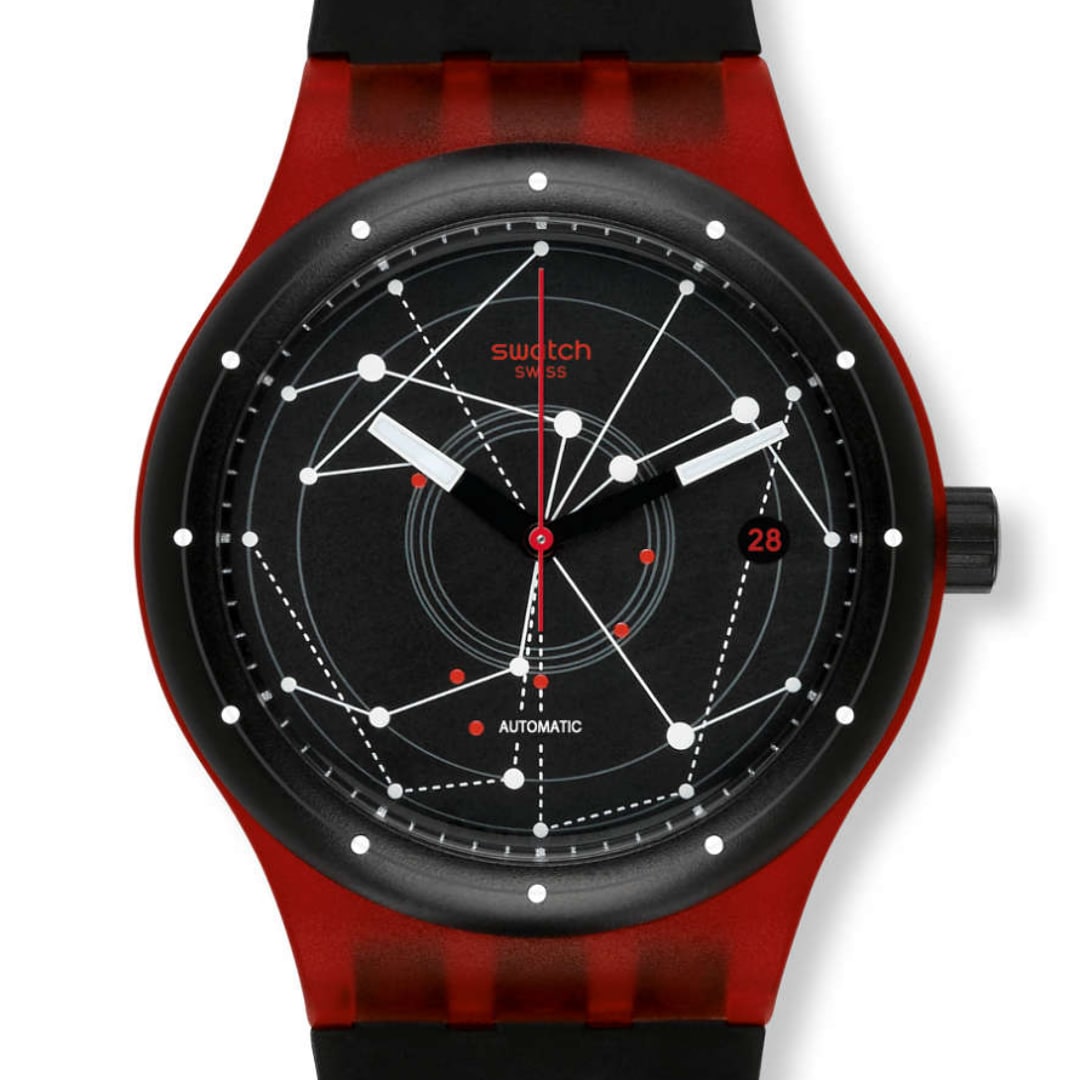 SUTR400 Swatch Sistem Red de hombre pulsera de caucho