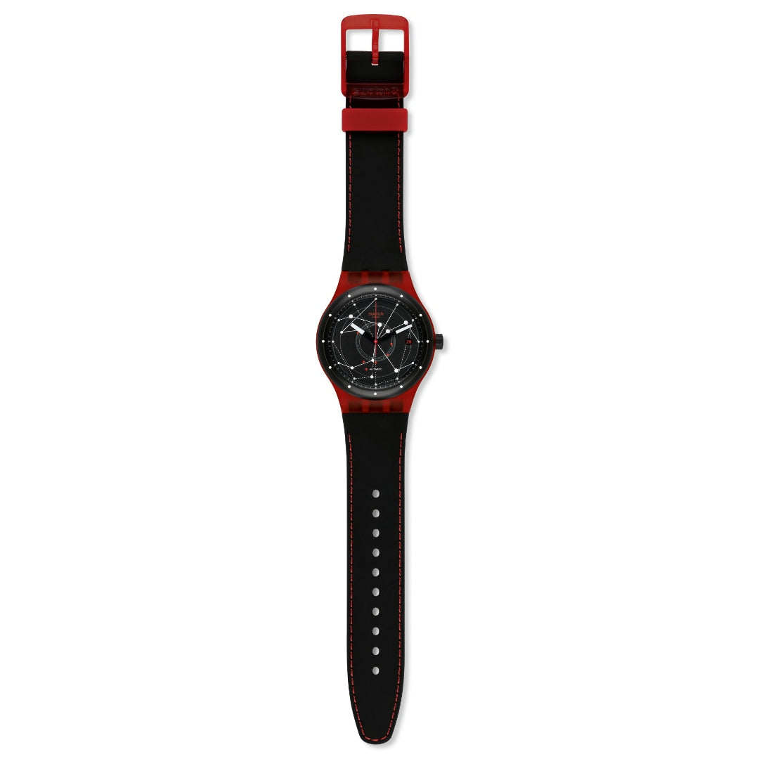 SUTR400 Swatch Sistem Red de hombre pulsera de caucho