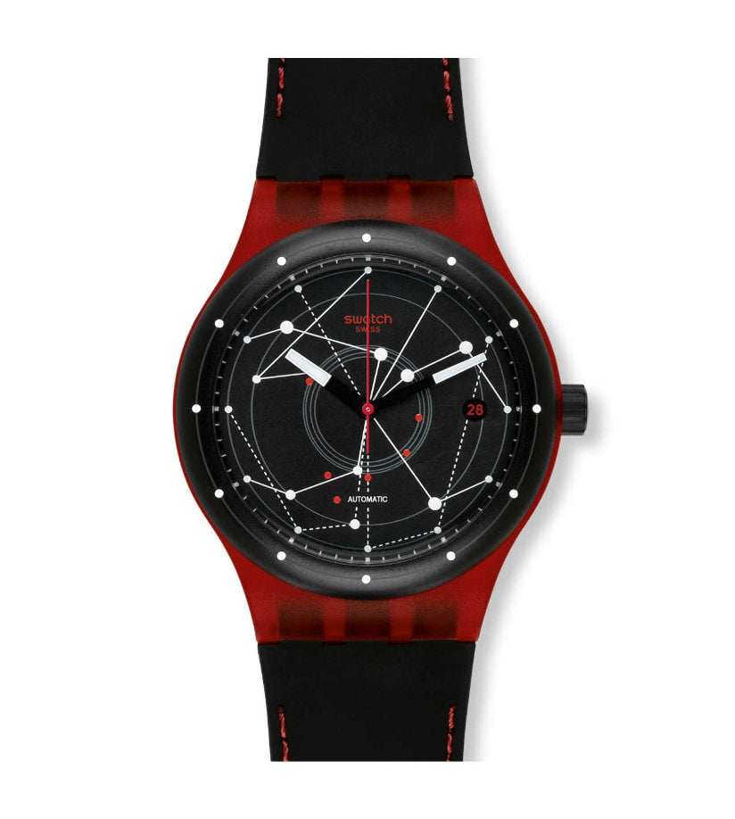 SUTR400 Swatch Sistem Red de hombre pulsera de caucho