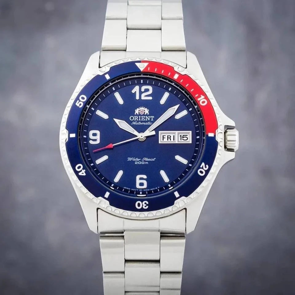 TAA02009D Reloj Orient Mako de caballero correa de acero inoxidable