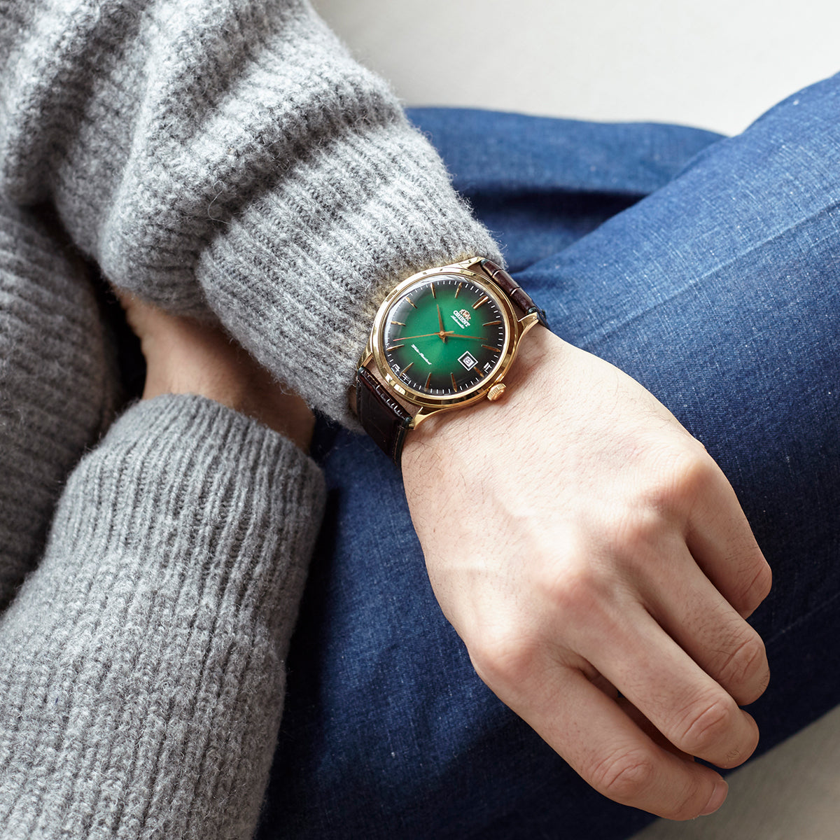 TAC08002F Orient Bambino de hombre pulsera de piel