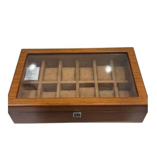 TC-002 Caja de almacenamiento de relojes 12 compartimientos