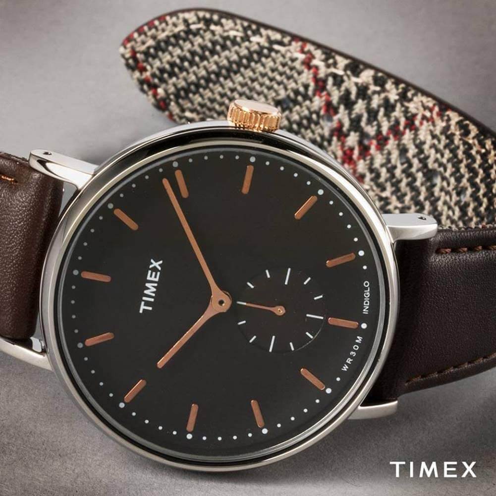 TW2R38100 Timex Fairfield de hombre pulsera de piel