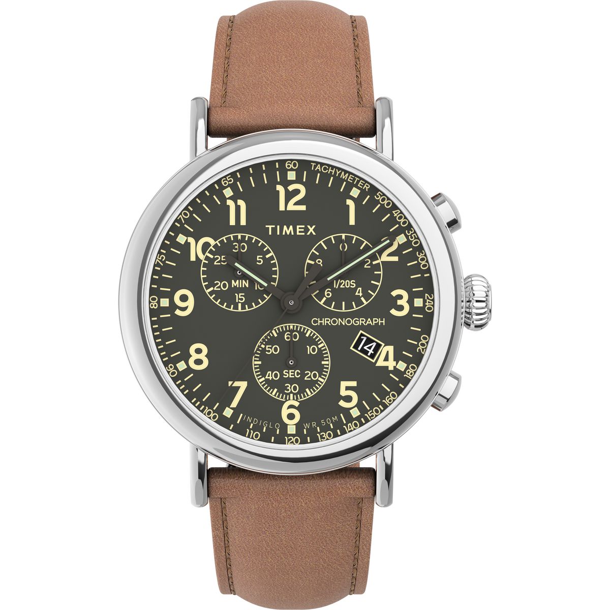 TW2V27500 Reloj Timex Standard Chronograph para hombre pulsera de cuero 41 mm