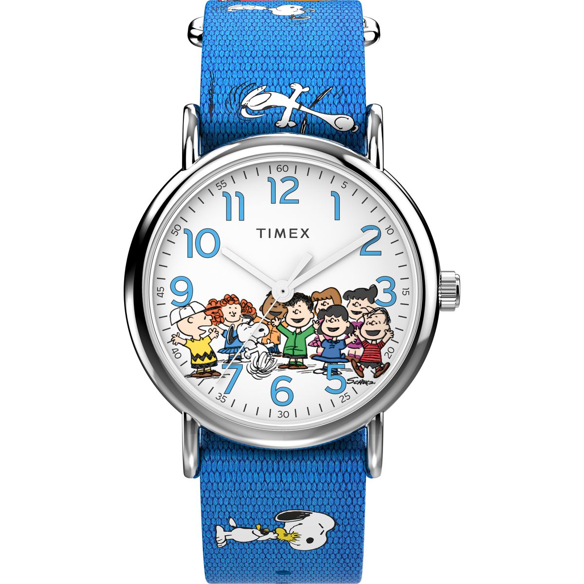 TW2W19400 Reloj Timex Análogo para dama con Correa de Tela Peanuts Snoopy 38 mm