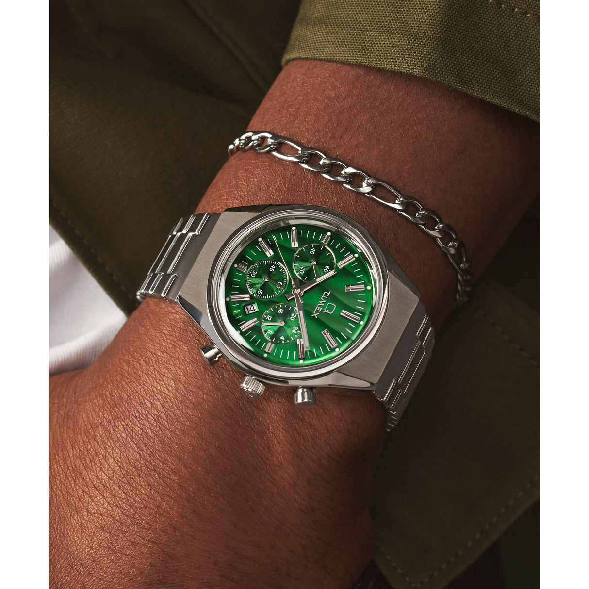 TW2W33600 Reloj Timex Q Falcon Eye de caballero banda de metal 40 mm