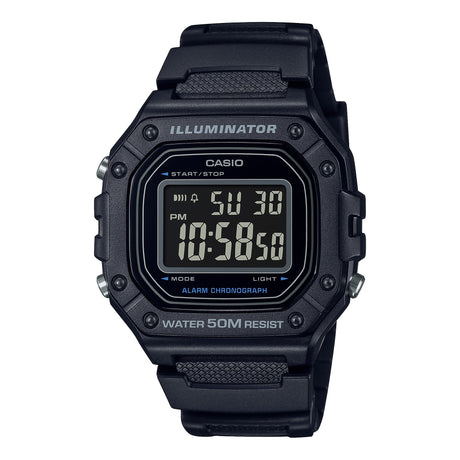 W-218H-1BV Casio Reloj para Hombre, Illuminator con Cronógrafo