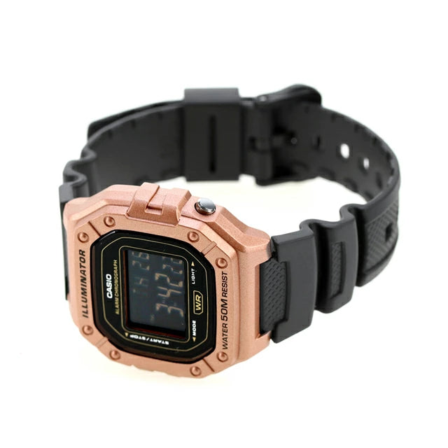 W-218HM-5BV Casio reloj para caballero pulsera de caucho