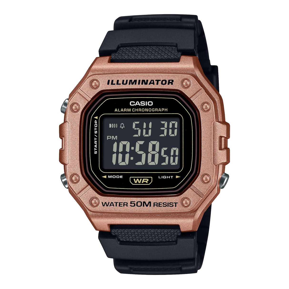 W-218HM-5BV Casio reloj para caballero pulsera de caucho