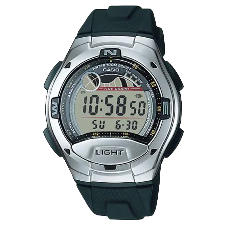W-753-1AV Reloj Casio para Hombre, con Gráfica de Marea